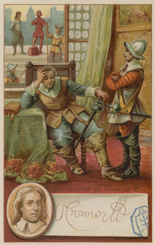 Oliver Cromwell a poprava Karla I., 1649 od European School