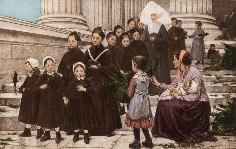 Květná neděle (barevný hlubotisk) od European School