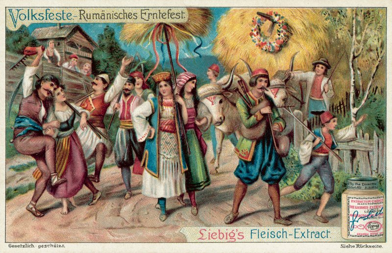 Oslavy letnic v Rumunsku (chromolitho) od European School