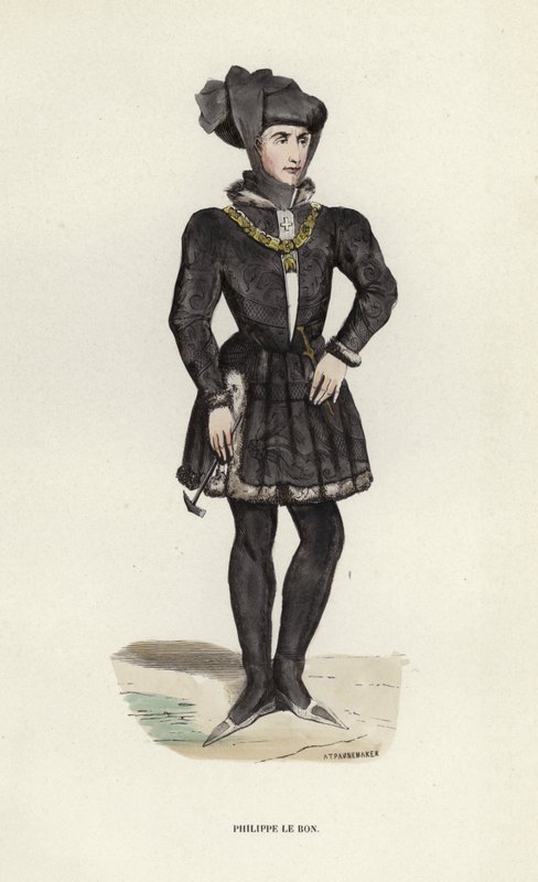Philippe Le Bon (barevná rytina) od European School