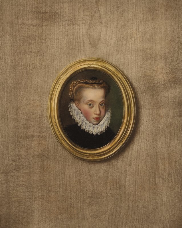 Portrét mladé princezny (barevná litografie) od European School