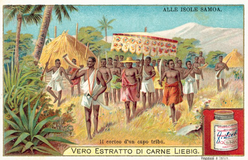 Průvod náčelníka samojského kmene (chromolitho) od European School