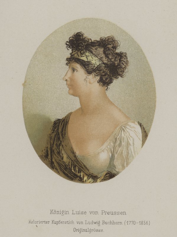 Pruská královna Luise, choť krále Fridricha Viléma III. (barevná rytina) od European School