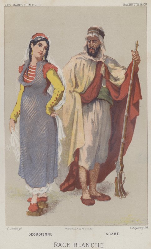 Kavkazská, Gruzínská, Arabská (chromolitho) od European School