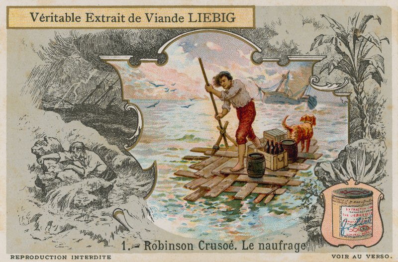 Robinson Crusoe po ztroskotání lodi od European School