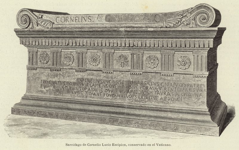 Sarkofág Cornelia Luciuse Scipia, zachovaný ve Vatikánu od European School