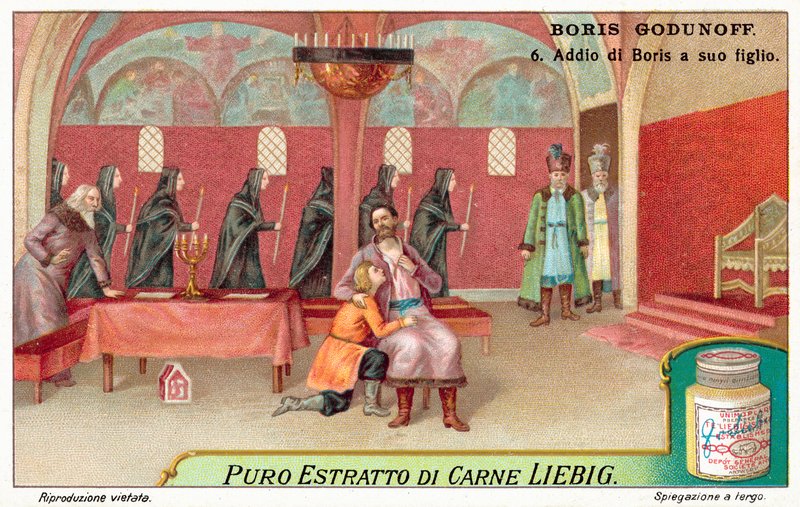 Scéna z opery Modesta Musorgského Boris Godunov (chromolitho) od European School