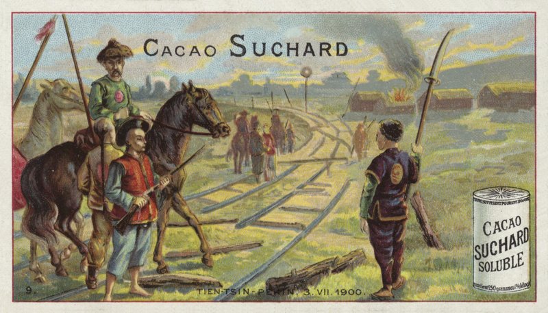 Přerušená železnice mezi Tianjinem a Pekingem, Boxerské povstání, 1900 od European School