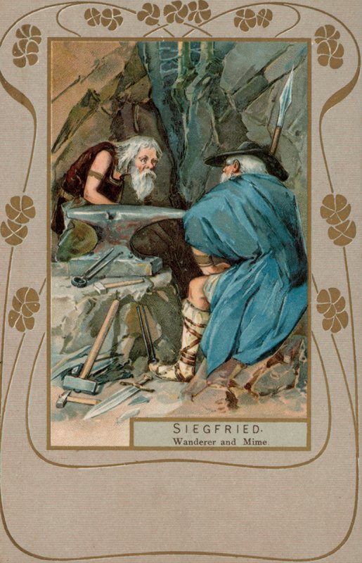 Siegfried, poutník a mim (barevná litografie) od European School