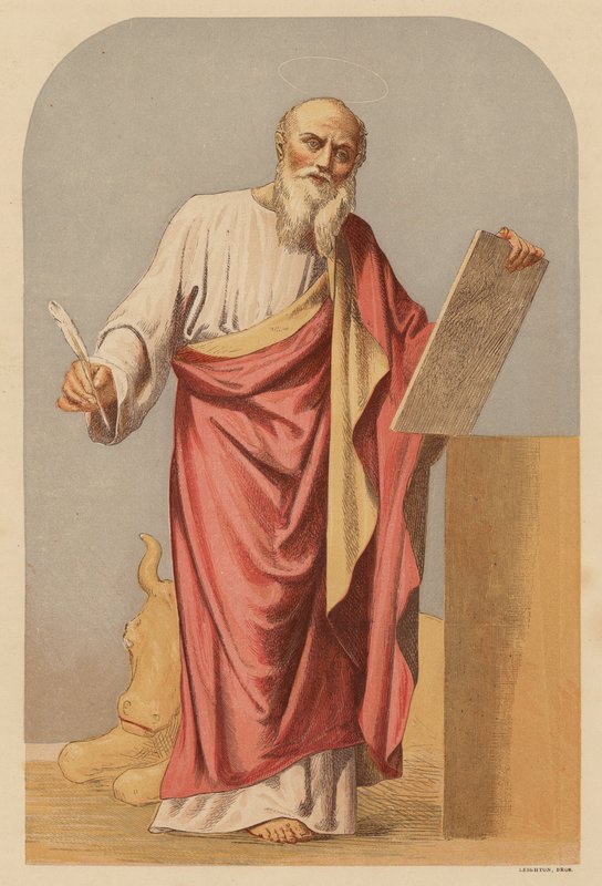 Svatý Lukáš (barevná litografie) od European School