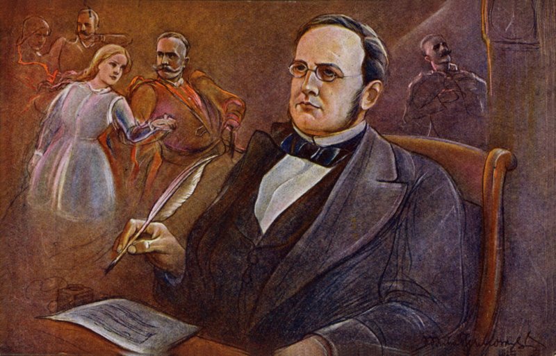 Stanislaw Moniuszko, polský a běloruský skladatel (barevná litografie) od European School