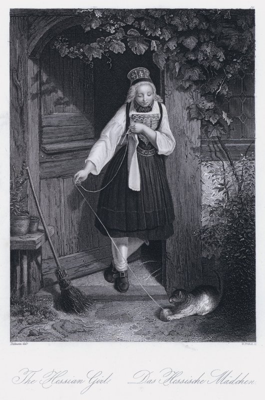 The Hessian Girl (rytina) od European School