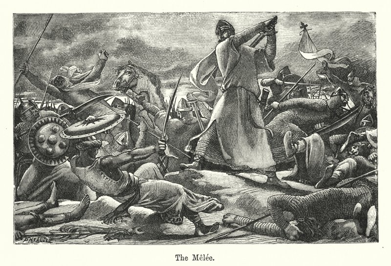 The Melee (rytina) od European School