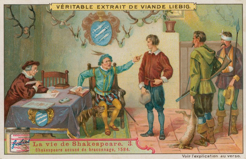 Mladý Shakespeare obviněný z pytláctví, 1584 od European School