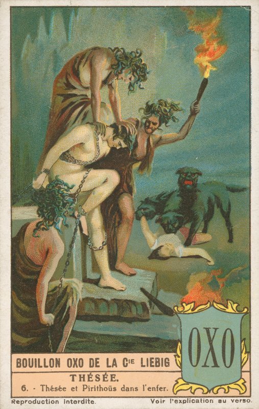 Theseus, Liebigova karta, počátek 20. století (chromo) od European School