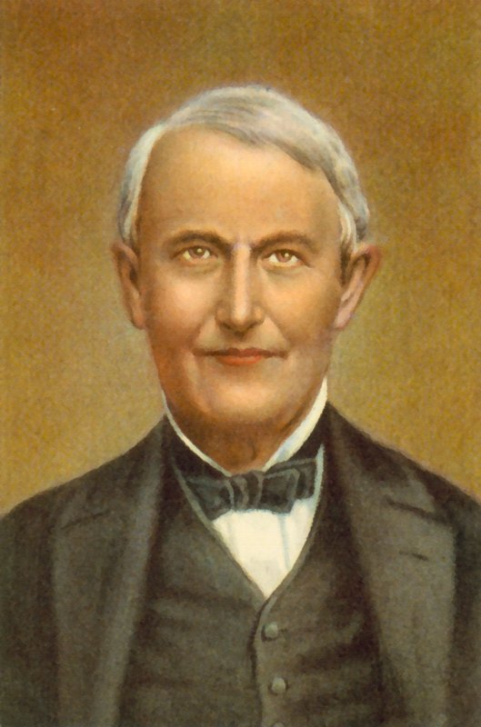Thomas Edison (barevná litografie) od European School