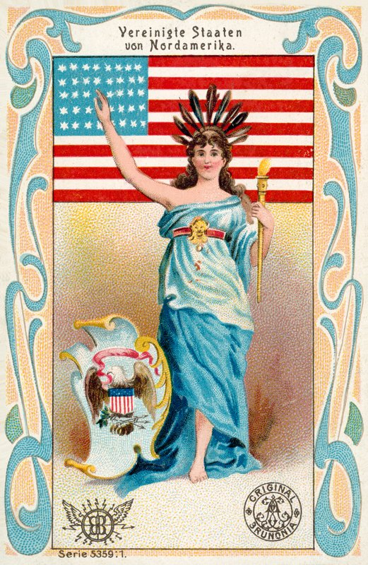 Spojené státy americké (chromolitho) od European School