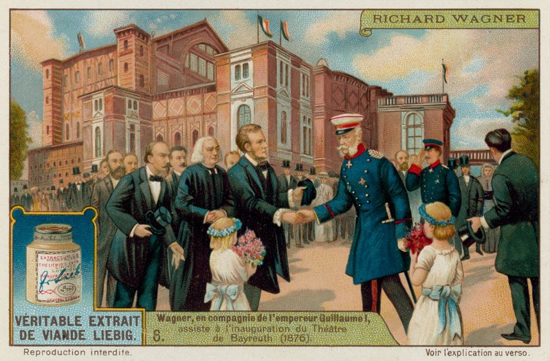 Wagner a Kaiser Wilhelm I otevírají Bayreuthské divadlo v roce 1876 od European School