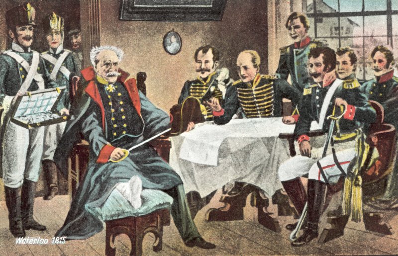 Waterloo 1815, Blucher dostává klobouk, meč a vyznamenání císaře v Genappe od European School