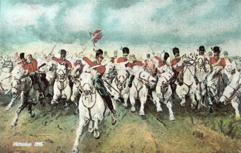 Waterloo 1815, útok skotské jízdy od European School