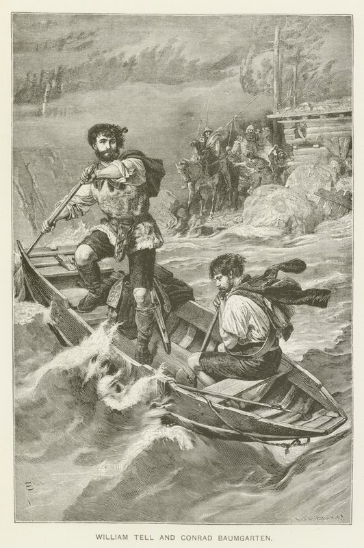 William Tell a Conrad Baumgarten (rytina) od European School