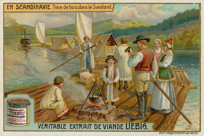 Dřevěný trajekt v Svealand ve Švédsku od European School