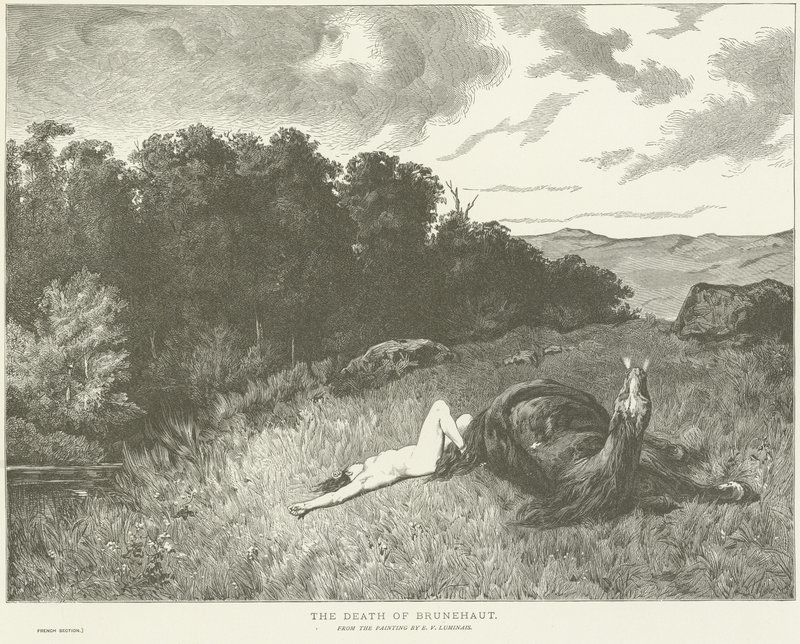 Smrt Brunehauta od Evariste Vital Luminais