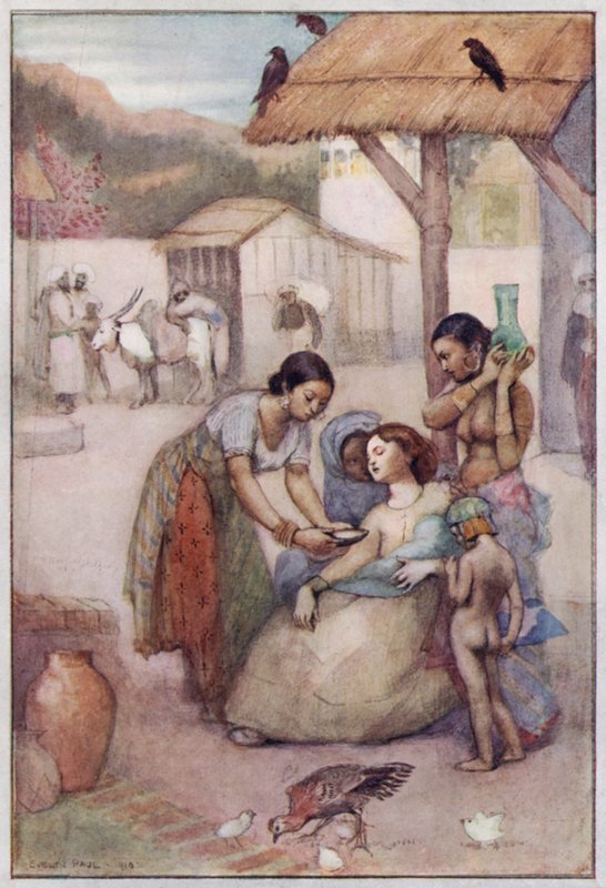 Ilustrace pro Cranford od paní Gaskell (barevné lito) od Evelyn Paul
