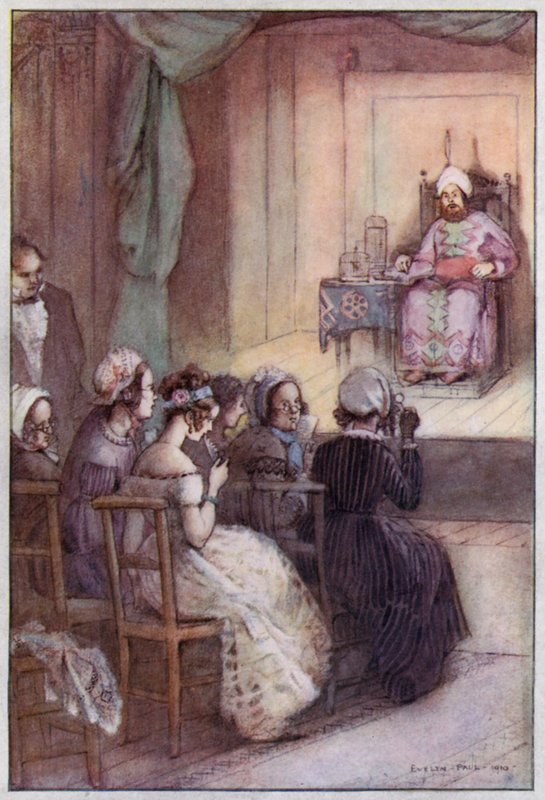 Ilustrace pro Cranford od paní Gaskell (barevné lito) od Evelyn Paul