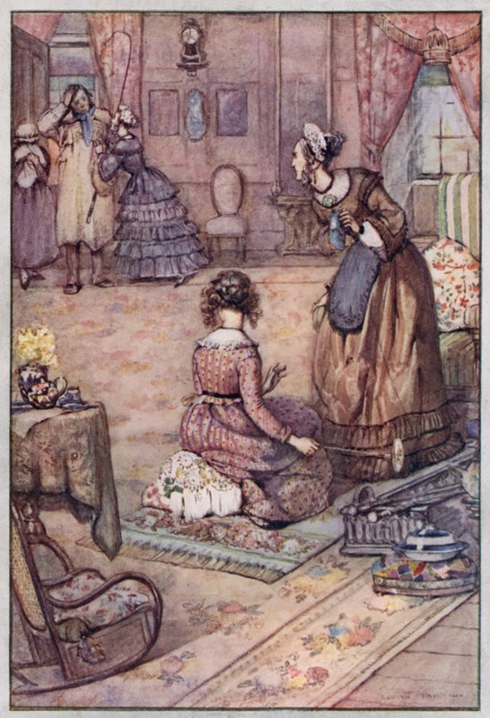 Ilustrace pro Cranford od paní Gaskell (barevné lito) od Evelyn Paul