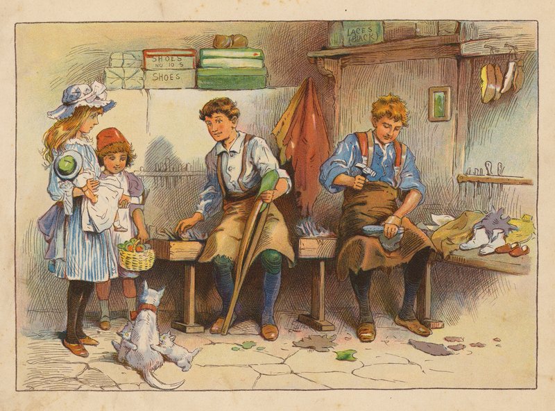 Malí dělníci: (barevná litografie) od Evelyn Stuart Hardy