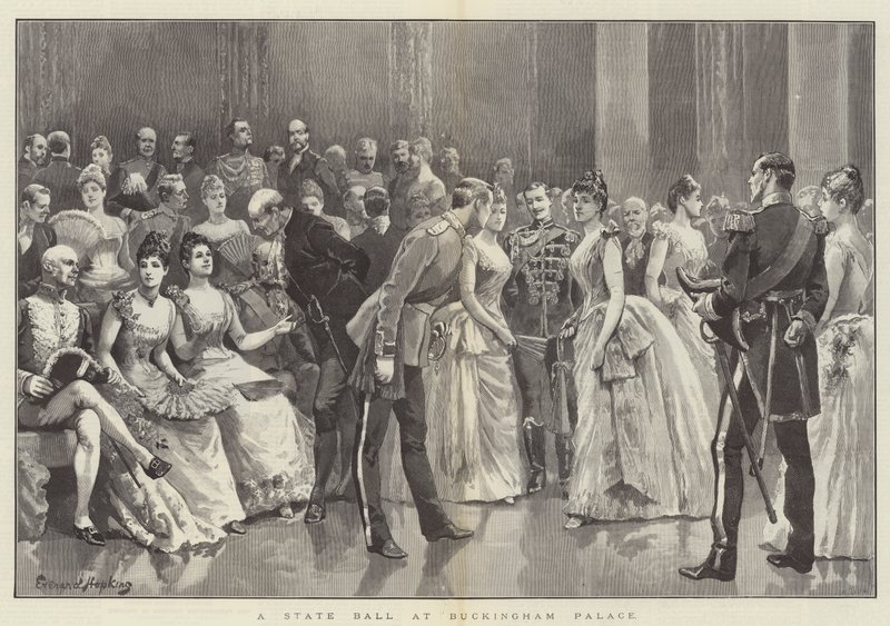 Státní ples v Buckinghamském paláci od Everard Hopkins