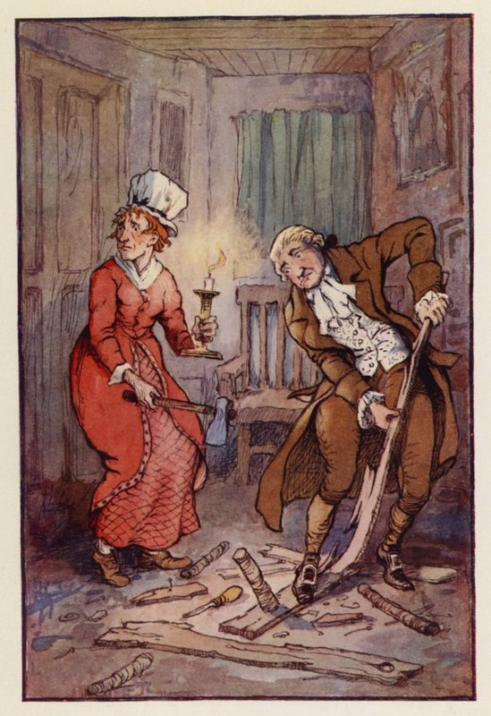 Ilustrace k Příběhu dvou měst od Charlese Dickense (barevná litografie) od F. M. B. Blaikie
