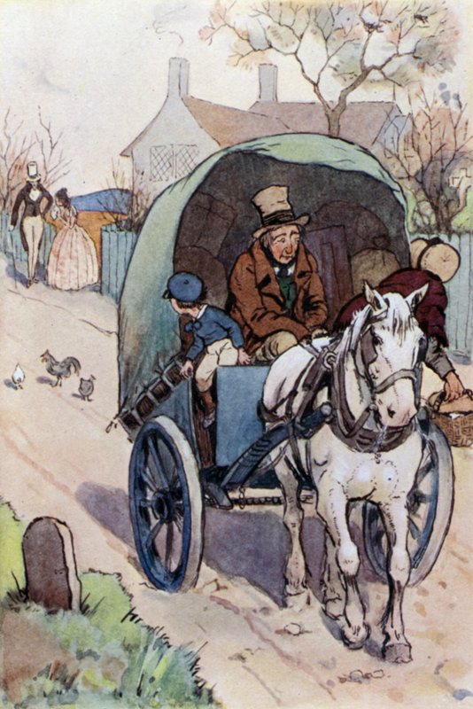 Ilustrace pro Davida Copperfielda (barevné lito) od F. M. B. Blaikie