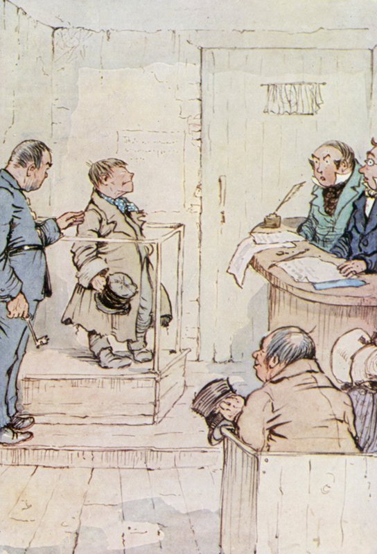 Ilustrace pro Oliver Twist (barevné lito) od F. M. B. Blaikie