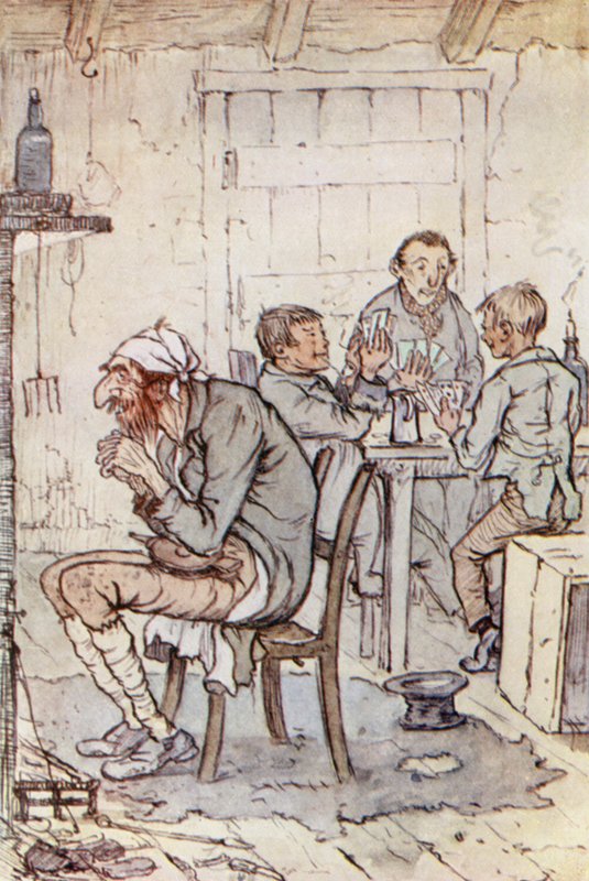 Ilustrace pro Oliver Twist (barevné lito) od F. M. B. Blaikie