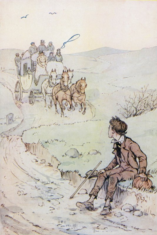 Ilustrace pro Oliver Twist (barevné lito) od F. M. B. Blaikie