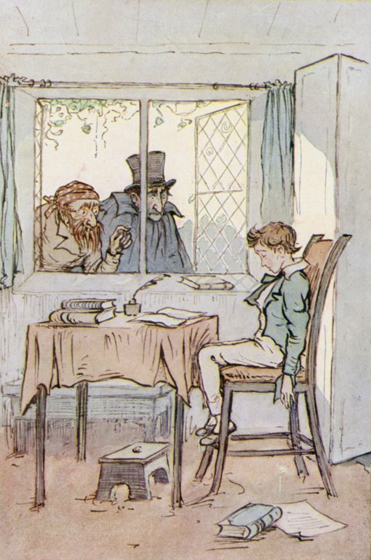 Ilustrace pro Oliver Twist (barevné lito) od F. M. B. Blaikie