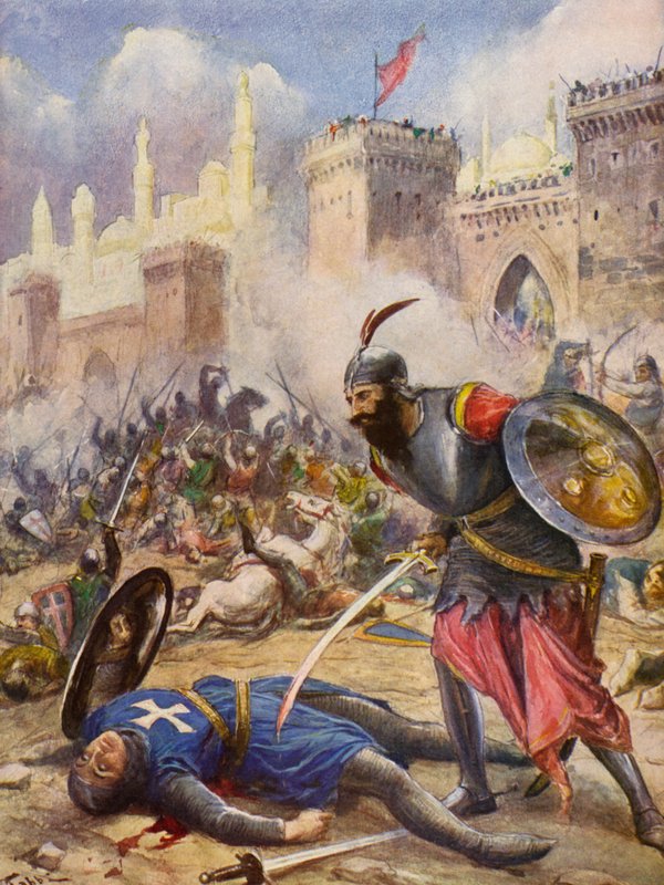 La Gerusalemme Liberata - Torquato Tasso: Canto III, strofa 45 (barevná litografie) od Fabio Fabbi