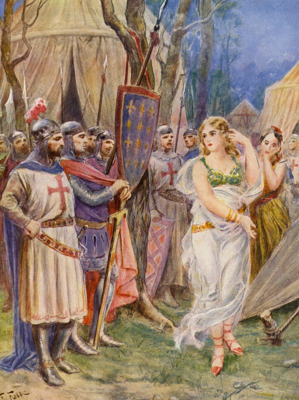 La Gerusalemme Liberata - Torquato Tasso: Canto IV, strofa 28 (barevná litografie) od Fabio Fabbi