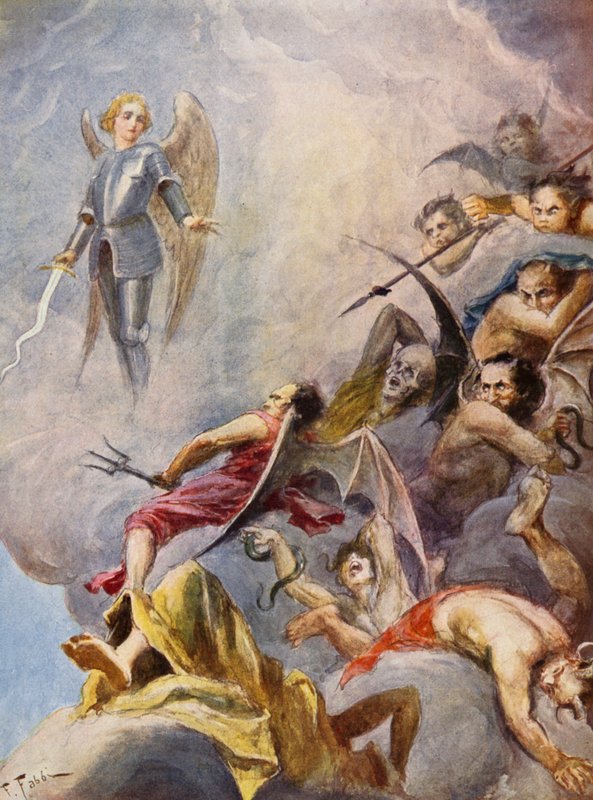La Gerusalemme Liberata by Torquato Tasso: Canto IX, strofa 64 (barevná litografie) od Fabio Fabbi