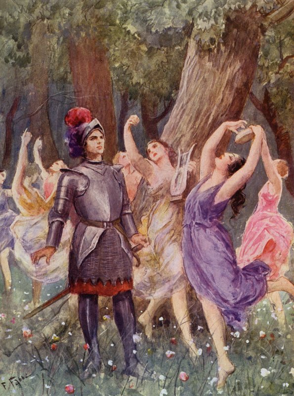 La Gerusalemme Liberata by Torquato Tasso: Canto XVIII, strofa 28 (barevná litografie) od Fabio Fabbi