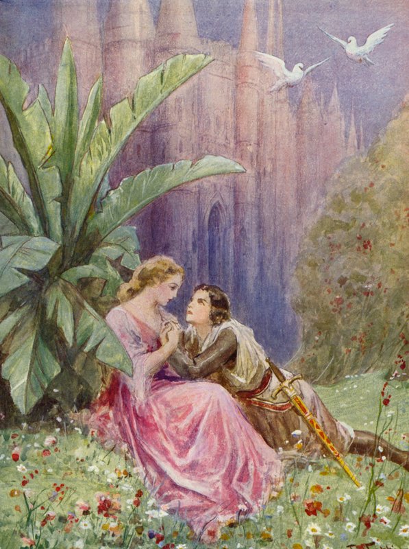 La Gerusalemme Liberata by Torquato Tasso: Canto XVI, strofa 19 (barevná litografie) od Fabio Fabbi