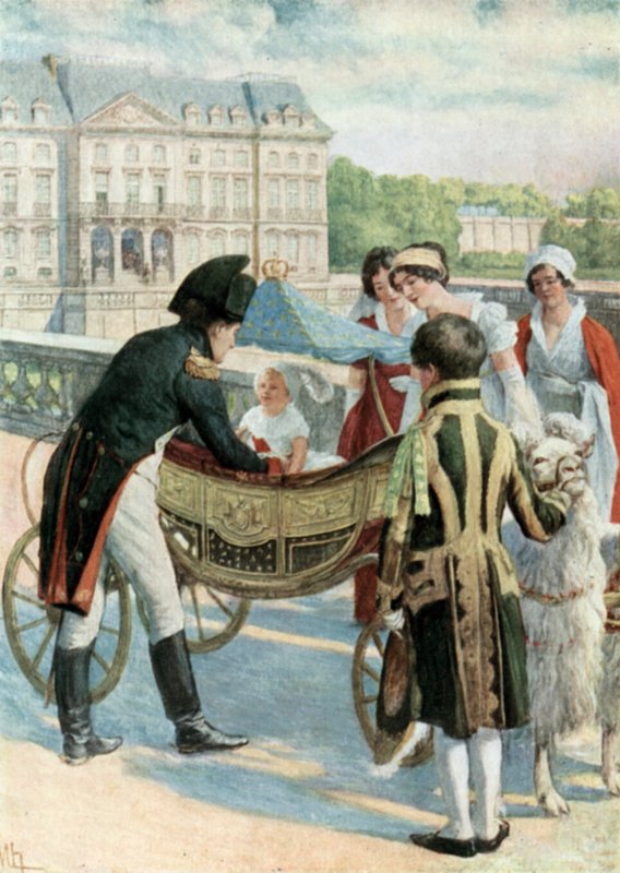 Napoleon a římský král na terase v Meudonu od Felicien baron de Myrbach Rheinfeld