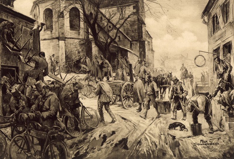 Odpočinek v kostele v St Souplet od Felix Schwormstadt
