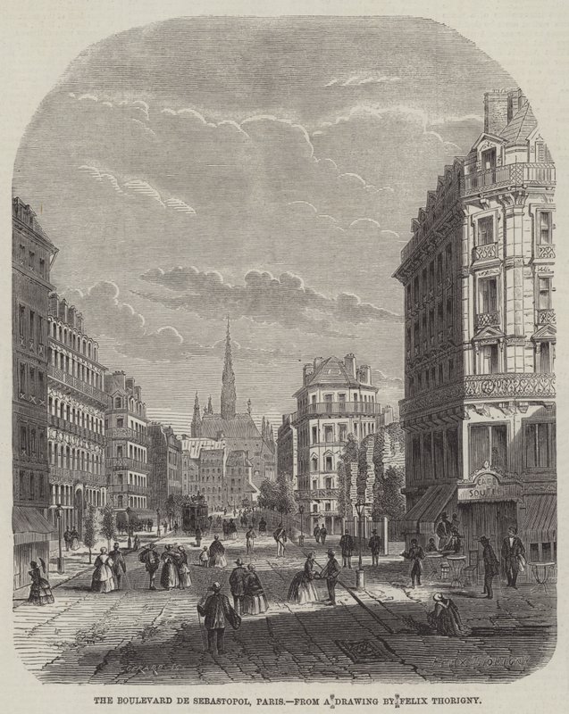 Boulevard de Sevastopol, Paříž od Felix Thorigny