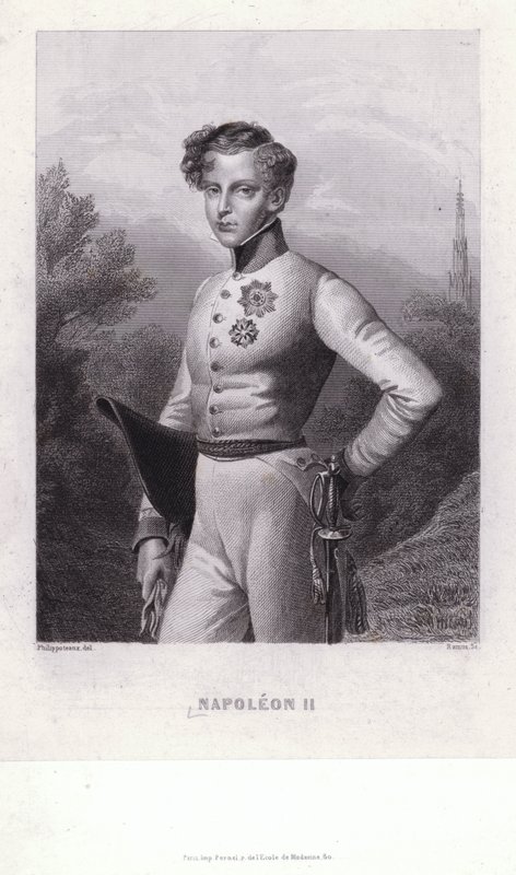 Napoleon Francois Joseph Charles Bonaparte, syn francouzského císaře Napoleona I. (rytina) od Felix (after) Philippoteaux