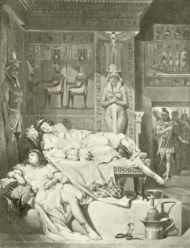 Antony a Kleopatra. Akt-V, scéna II (hlubotisk) od Felix Octavius Carr Darley