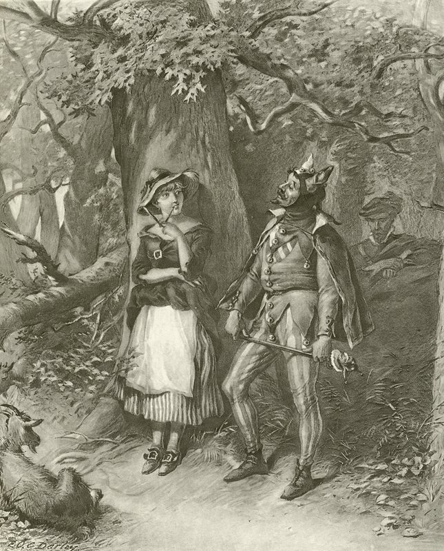 Jak se vám líbí. III. dějství, III. scéna (hlubotisk) od Felix Octavius Carr Darley