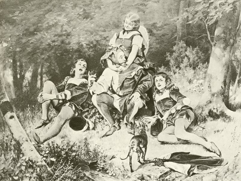 Jak to máš rád. Akt V, scéna III (hlubotisk) od Felix Octavius Carr Darley